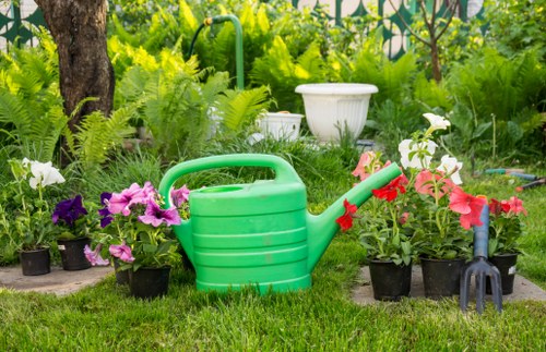 Professionally designed Palmersgreen garden with patio and planting